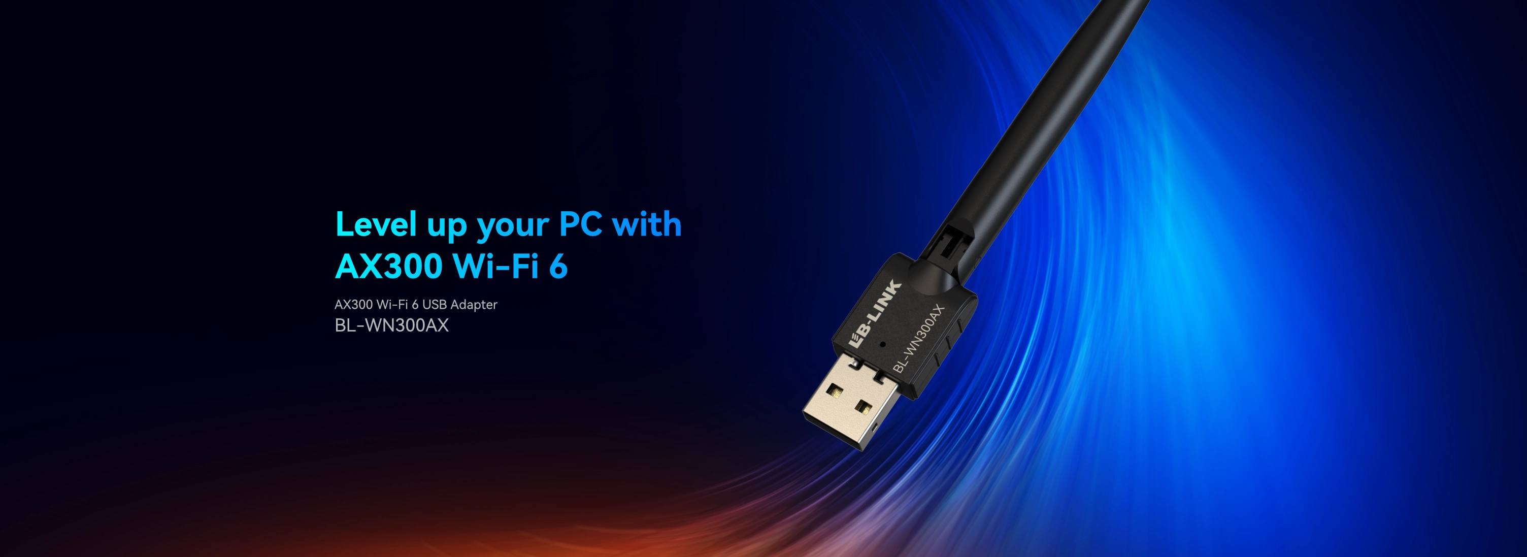 AX300 Wi-Fi 6 USB Adapter, BL-WN300AX, Level up your PC with